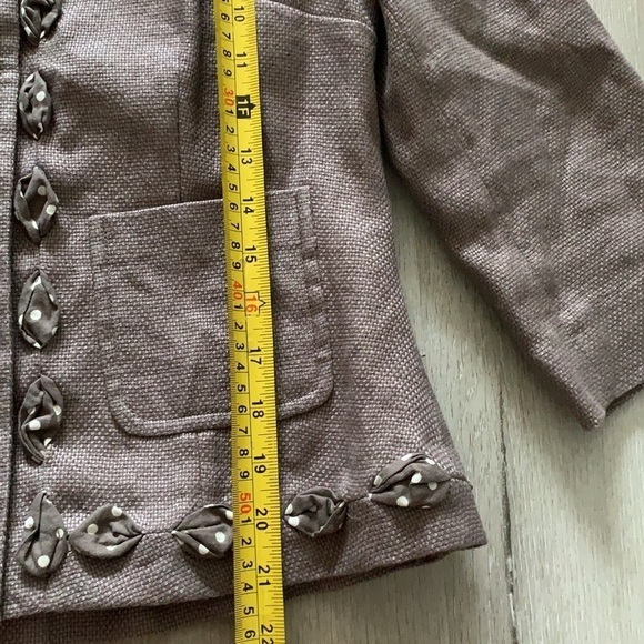 Boden linen blazer jacket tweed polka‎ dots natural - Picture 11 of 13